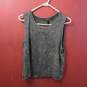 Women's Sleeveless Brown Elephant Graphic Top